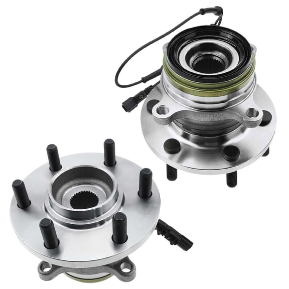 Detroit Axle - 4WD 2pc Front Wheel Bearing Hubs for 2016-2023 Nissan Titan XD, 2017 2018 2019 2020 2021 2022 Wheel Bearing Hubs Assembly Replacement