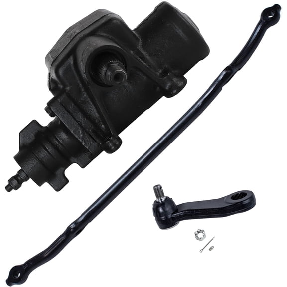 Detroit Axle - 4WD 3pc Gear Box Kit for 2003 Ford F-150 1997-1998 Expedition 1998 Lincoln Navigator, Power Steering Gear Box Assembly, Steering Pitman Arm, Front Center Link Replacement