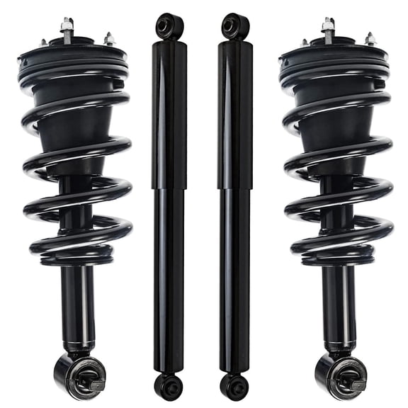 Detroit Axle - 4WD 4pc Strut Shock Kit for 2014-2018 Chevrolet Silverado 1500 GMC Sierra 1500, 2019 Silverado Sierra 1500 Limited LD, 2 Front Struts & Coil Spring 2 Rear Shock Absorbers Suspension