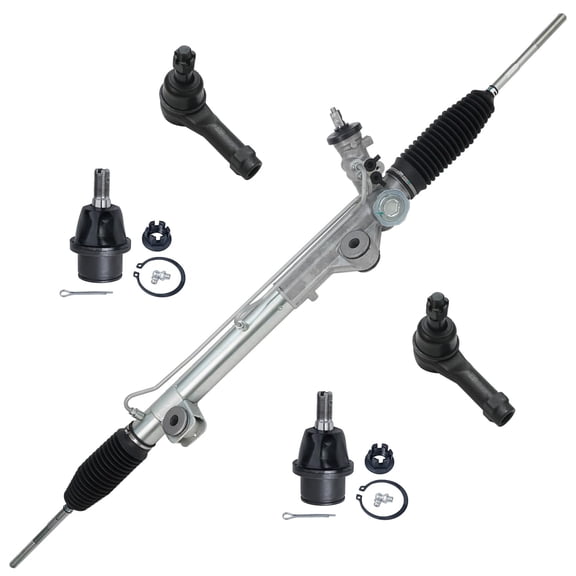 Detroit Axle - 4WD 5pc Rack and Pinion Kit for Ford 2004-2008 F-150 2006-2008 Lincoln Mark LT Front Complete Power Steering Rack and Pinion Assembly Outer Tie Rods Lower Ball Joints