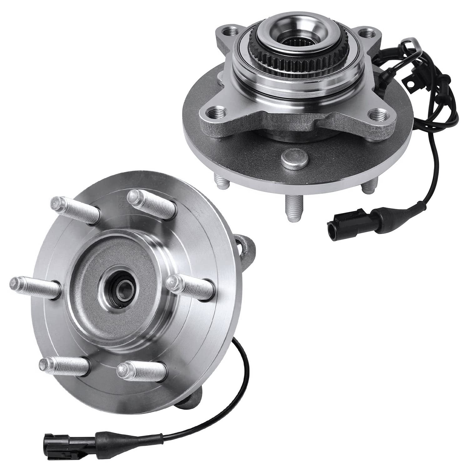 Detroit Axle - 4WD 6Lug Front Wheel Hub Bearing Replacement for 2006 2007  2008 Ford F-150 Expedition Lincoln Navigator