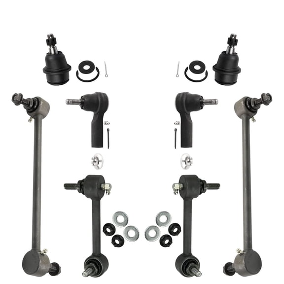 Detroit Axle - 4WD/AWD Front 8pc Suspension Kit for 14-18 Jeep Cherokee without Off Road Package, Outer Tie Rods Lower Ball Joints Front and Rear Sway Bar Links 2014 2015 2016 2017 Replacement