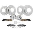 thumbnail image 1 of Detroit Axle - 4WD Brake Kit for Ford 00-05 Excursion, 00-04 F-250 F-350 Super Duty, Drilled Brake Rotors Ceramic Brake Pads Rear Brake Calipers Replacement [13.03" Front & 12.83" Rear Rotors], 1 of 7