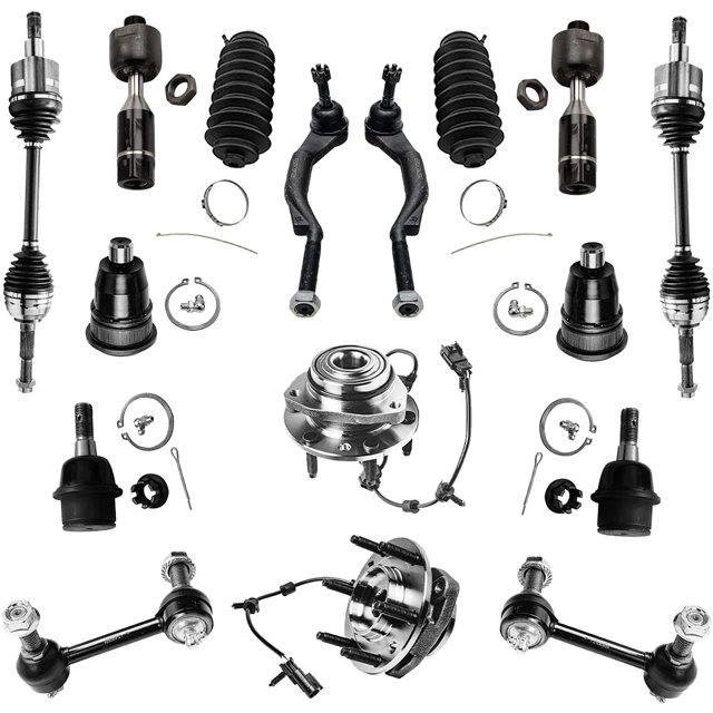 Detroit Axle 4WD Front 16pc CV Axles Suspension Kit for Chevy