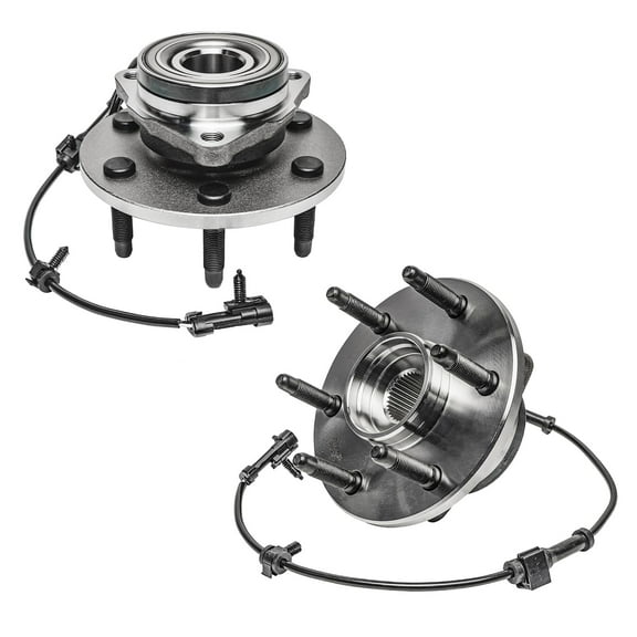 Detroit Axle - 4WD Front 2pc Wheel Bearing Hubs for Chevy Silverado GMC Yukon XL Sierra Suburban Avalanche 1500 Tahoe Express Savana 1500 2500 Escalade ESV EXT, Wheel Bearing and Hubs Replacement