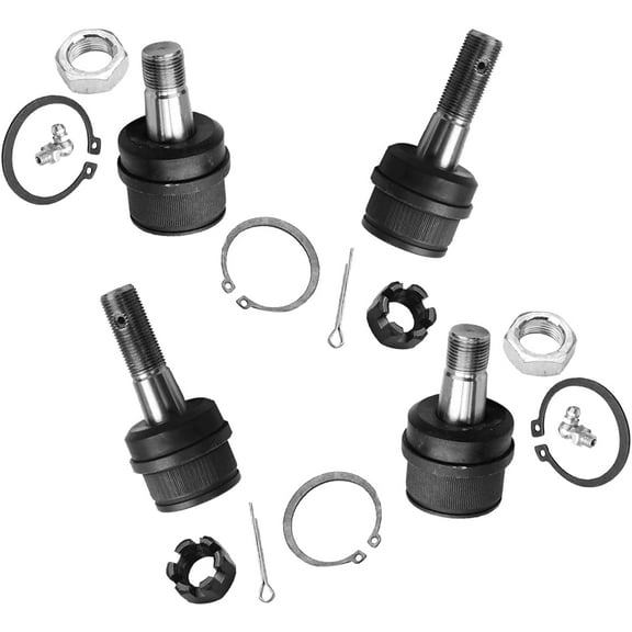 Detroit Axle - 4WD Front 4pc Ball Joints for Dodge Ram 2500 3500 for Ford Excursion F-250 F-350 F-450 F-550 Super Duty, 4 Lower & Upper Ball Joints Replacement