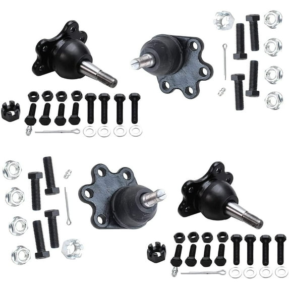Detroit Axle - 4WD Front 4pc Ball Joints for Chevy GMC Astro Blazer K1500 K2500 Suburban Safari Yukon Tahoe, 4 Lower & Upper Ball Joints Replacement