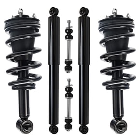 Detroit Axle - 4WD Front 6pc Struts Kit for 2014-2018 Chevy Silverado GMC Sierra 1500, Struts w/Coil Spring Sway Bars Rear Shock Absorbers 2015 2016 2017 Replacement Suspension