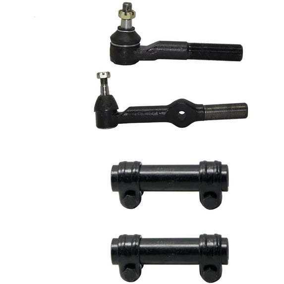 Detroit Axle - 4WD Front 6pc Tie Rods Kit for 1994-1997 Dodge Ram 1500, 2 Adjustment Sleeves 4 Tie Rod Ends 1994 1995 1996 1997 Replacement