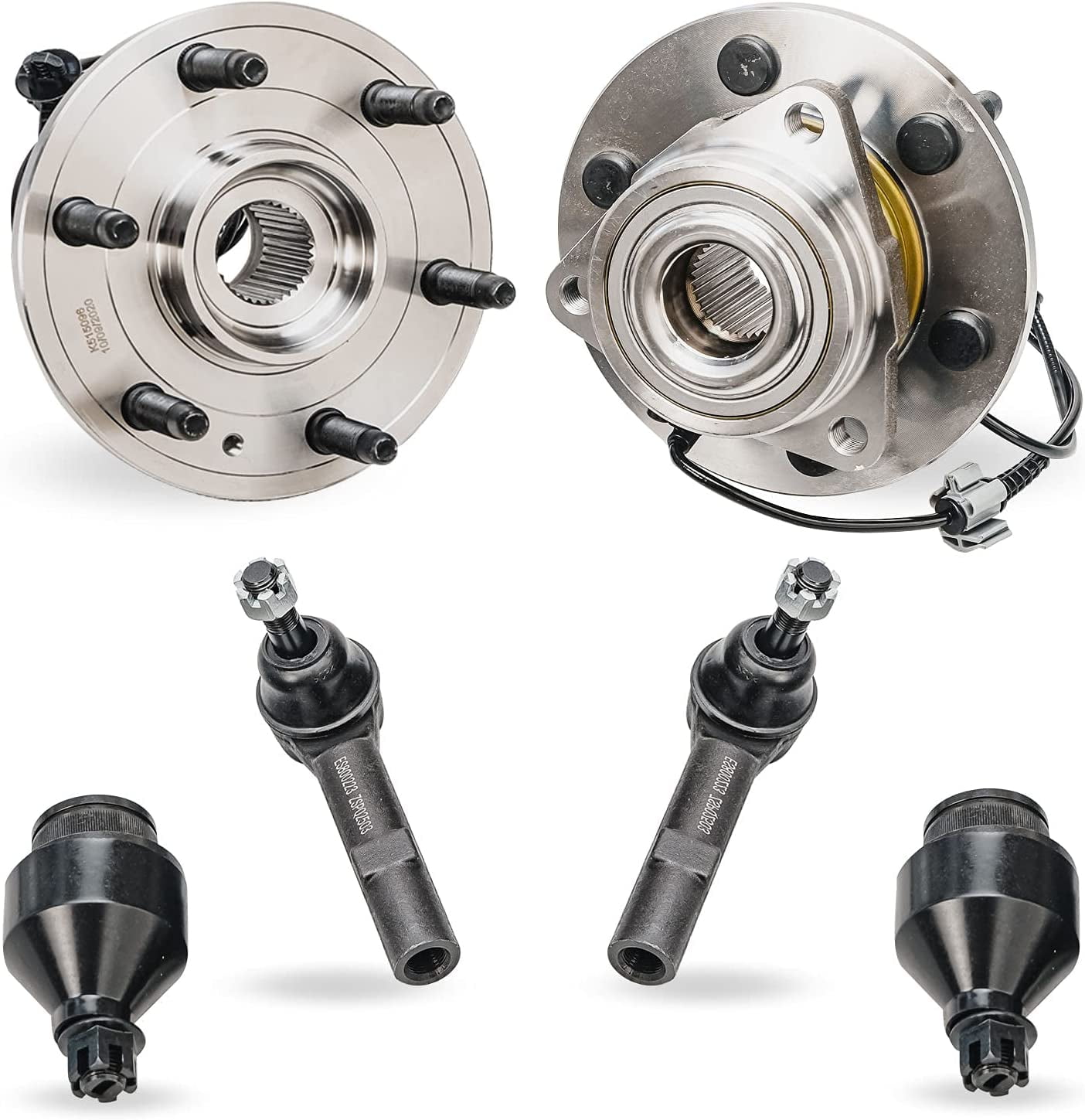 Detroit Axle 4WD Front 6pc Wheel Bearing Hubs Kit for Suburban