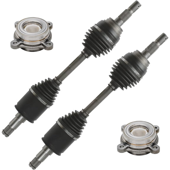 Detroit Axle - 4WD Front CV Axle Shafts + Wheel Bearings Replacement for 2007 2008 2009 2010 2011 2012 Toyota Tundra - 4pc Set