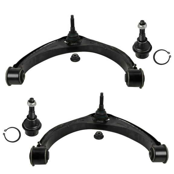 Detroit Axle - 4WD Front Control Arms for 2009-2010 Dodge Ram 1500, 2011-2018 Ram 1500, 2 Upper Control Arms with Ball Joint 2 Lower Ball Joints 2012 2013 2014 2015 2016 2017 Replacement