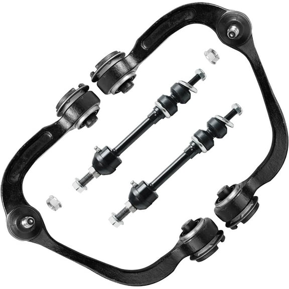 Detroit Axle - 4WD Front Control Arms Sway Bars for Ford 2005-2008 F-150 Lincoln Mark LT, 2 Upper Control Arms with Ball Joints 2 Sway Bar Links 2006 2007 Replacement