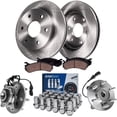 thumbnail image 1 of Detroit Axle - 4WD Front Brake Kit for 2004-2008 Ford F-150 2006-2008 Lincoln Mark LT Disc Rotors Ceramic Brake Pads Wheel Bearing Hubs Wheel Lug Nuts: 12.99" Front Rotor, 1 of 7