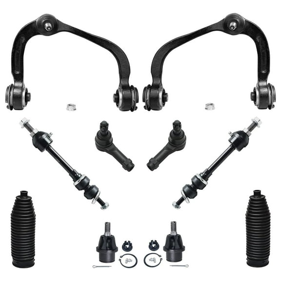 Detroit Axle - 4WD Front End Kit for 05-08 Ford F-150 Lincoln Mark LT 2 Upper Control Arms w/Ball Joints 2 Sway Bar Links 2 Lower Ball Joints 2 Outer Tie Rods 2 Boots 2006 2007 Replacement
