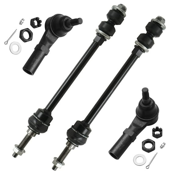 Detroit Axle - 4WD Front Outer Tie Rods Sway Bars Replacement for 2002-2005 Dodge Ram 1500