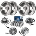 thumbnail image 1 of Detroit Axle - 4WD Front & Rear Rotors Wheel Hubs + 24pc Wheel Lug Nuts Replacement for Lincoln Navigator - 32pc Set, 1 of 8