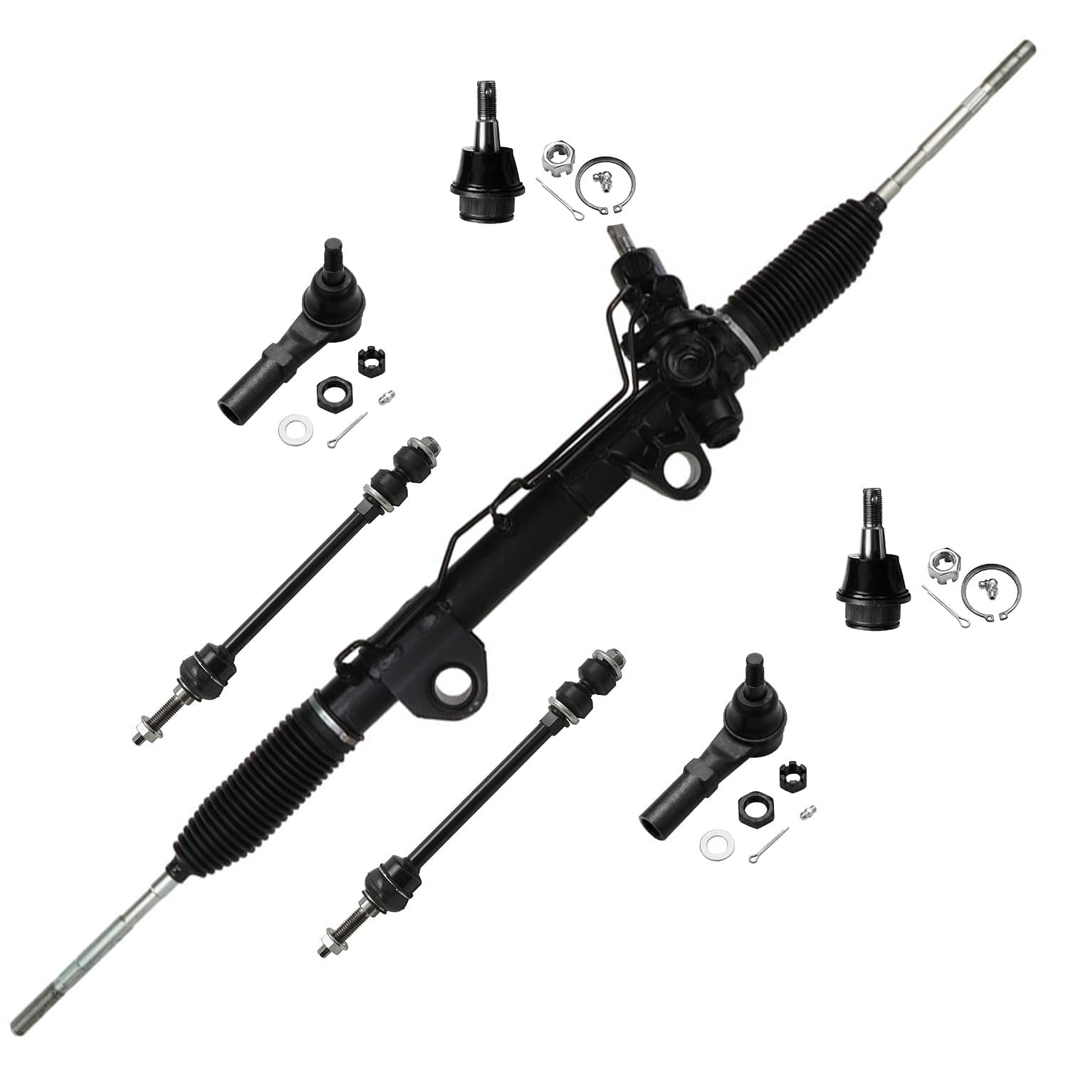 Detroit Axle - 4WD Front Steering Rack & Pinion Kit for 2002-2005 Dodge ...