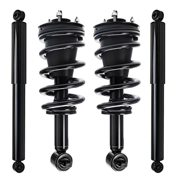 Detroit Axle - 4WD Front Struts & Coil Springs Rear Shock Absorbers for 2014-2018 Chevy GMC Silverado Sierra 1500