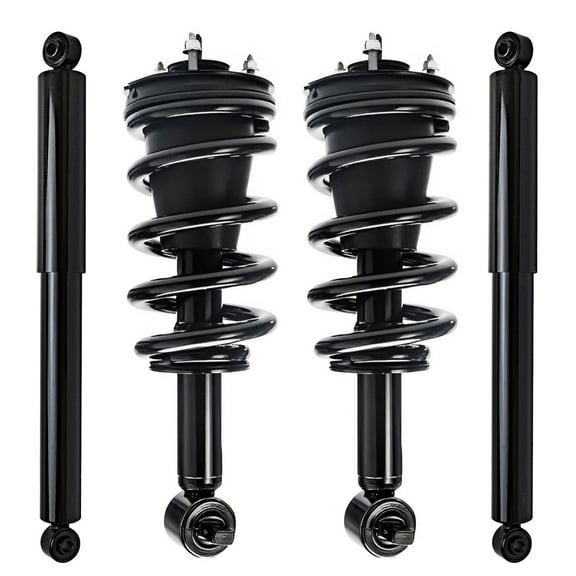 Detroit Axle - 4WD Front Struts & Coil Springs Rear Shock Absorbers Replacement for 2014-2018 Chevy GMC Silverado Sierra 1500 LD Limited