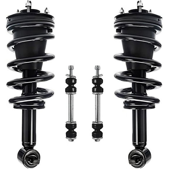 Detroit Axle - 4WD Front Struts & Coil Springs Sway Bar Links Replacement for 2014-2018 Chevy GMC Silverado Sierra 1500