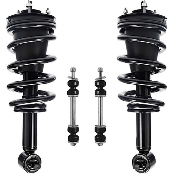 Detroit Axle - 4WD Front Struts & Coil Springs Sway Bar Links Replacement for 2014-2018 Chevy GMC Silverado Sierra 1500