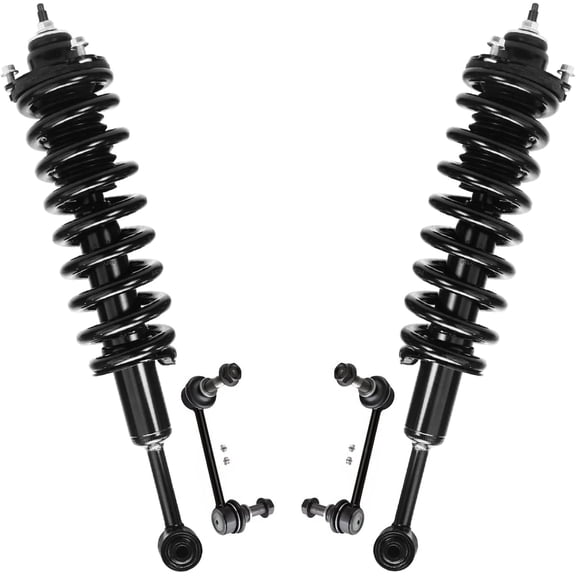 Detroit Axle - 4WD Front Struts Kit for 2005-2015 Toyota Tacoma, 2 Struts with Coil Spring Assembly 2 Sway Bars  Suspension Kit