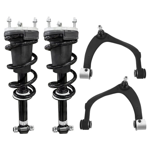 Detroit Axle - 4WD Front Struts Kit for Chevrolet Silverado 1500 LTD GMC Sierra 1500 Limited, 2 Struts with Coil Spring Assembly 2 Upper Control Arms with Ball Joints Replacement Suspension Kit