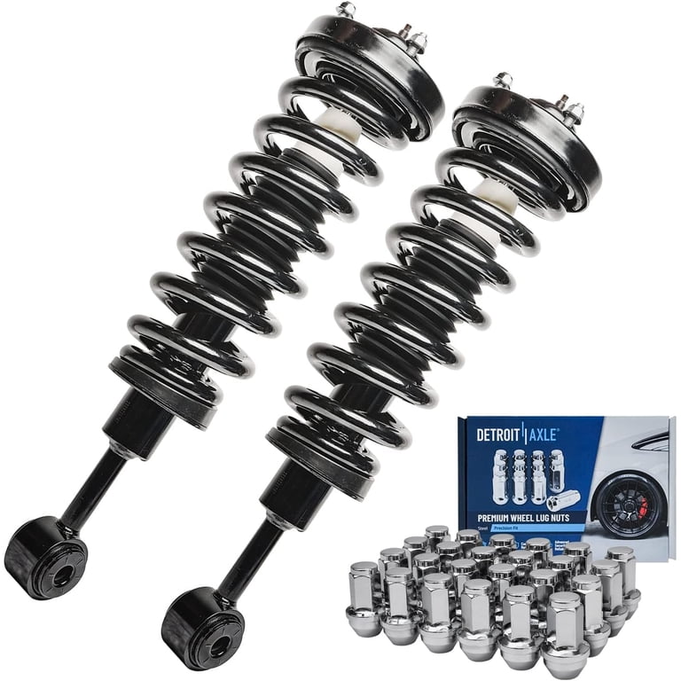 TRQ Front And Rear Complete Strut Assembly & Shock Absorber Kit Complete Strut Coil Spring Assembly Fits Select 2011 2016 Hyundai Elantra