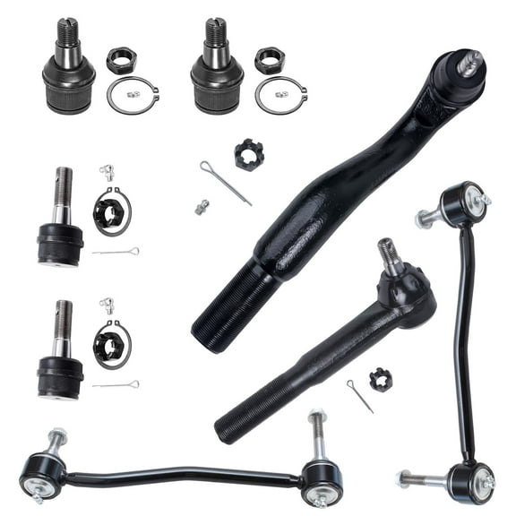 Detroit Axle - 4WD Front Sway Bar Suspension Kit for 2000-2004 Ford F-250 F-350 F-540 F-550 SD, Excursion, Ball Joint, Driver Side Inner and Outer Tie Rod