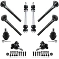 thumbnail image 1 of Detroit Axle - 4WD Front Tie Rods + Ball Joints + Sway Bars Replacement for Escalade Chevy K1500 K2500 Tahoe - 10pc Set, 1 of 7