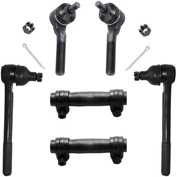 Detroit Axle - 4WD Front Tie Rods Kit for Chevy Blazer S10 GMC Jimmy Sonoma Olds Bravada Isuzu Hombre 4 Inner Outer Tie Rod End Links 2 Tie Rod Adjusting Sleeves Replacement