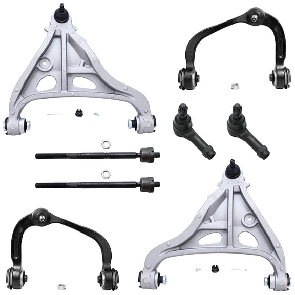 Detroit Axle - 4WD 8pc Front End Control Arms Kit for 05-08 Ford F-150, 06-08 Lincoln Mark LT, 4 Upper & Lower Control Arms w/ Ball Joint 4 Tie Rod Ends 2007 Replacement