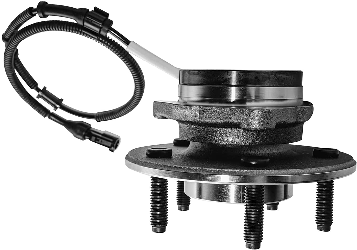 Detroit Axle - 4WD Front Wheel Bearing Hub for 2000 2001-2003 Ford F-150 [4-Wheel ABS], Replacement 2001 2002 F-150 [5 Stud, M14 Studs] Wheel Bearing and Hub Assembly