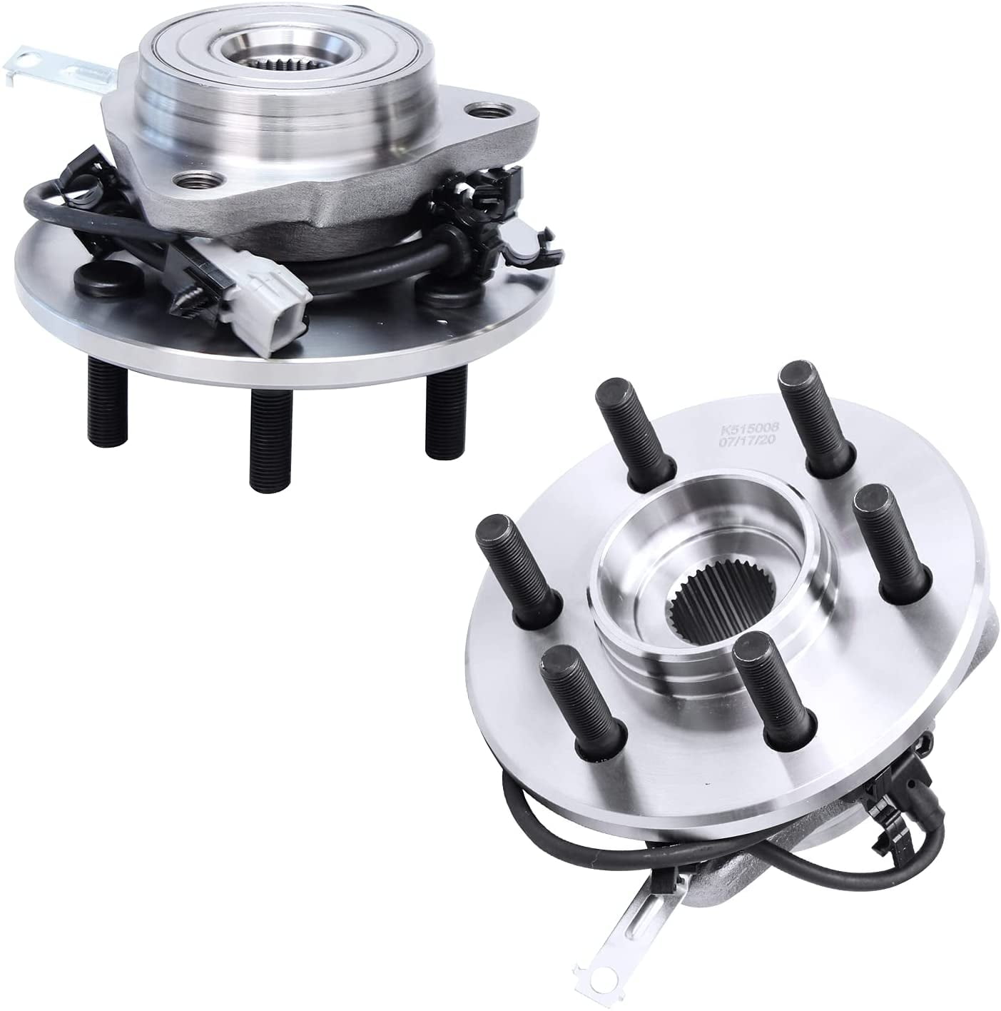 Front 4WD Wheel Bearing & Hub Assembly Set For Dodge Dakota (1997-2004) & Durango (1998-2003) - 6-Lug, 31-Spline