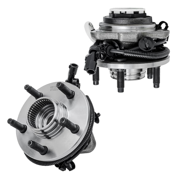 Detroit Axle - 4WD Front Wheel Bearing Hubs for 1998-2000 Ford Ranger Mazda B4000, Replacement 1999 Ranger B4000 [w/ 4-Wheel ABS] Wheel Bearing & Hubs Assembly Set