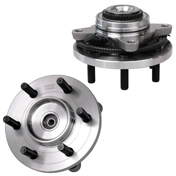 Detroit Axle - 4WD Front Wheel Bearing Hubs for 2015-2017 Ford F-150, Replacement 2016 Ford F-150 6 lugs w/ABS Wheel Bearing & Hubs Assembly Set, Pair Hubs