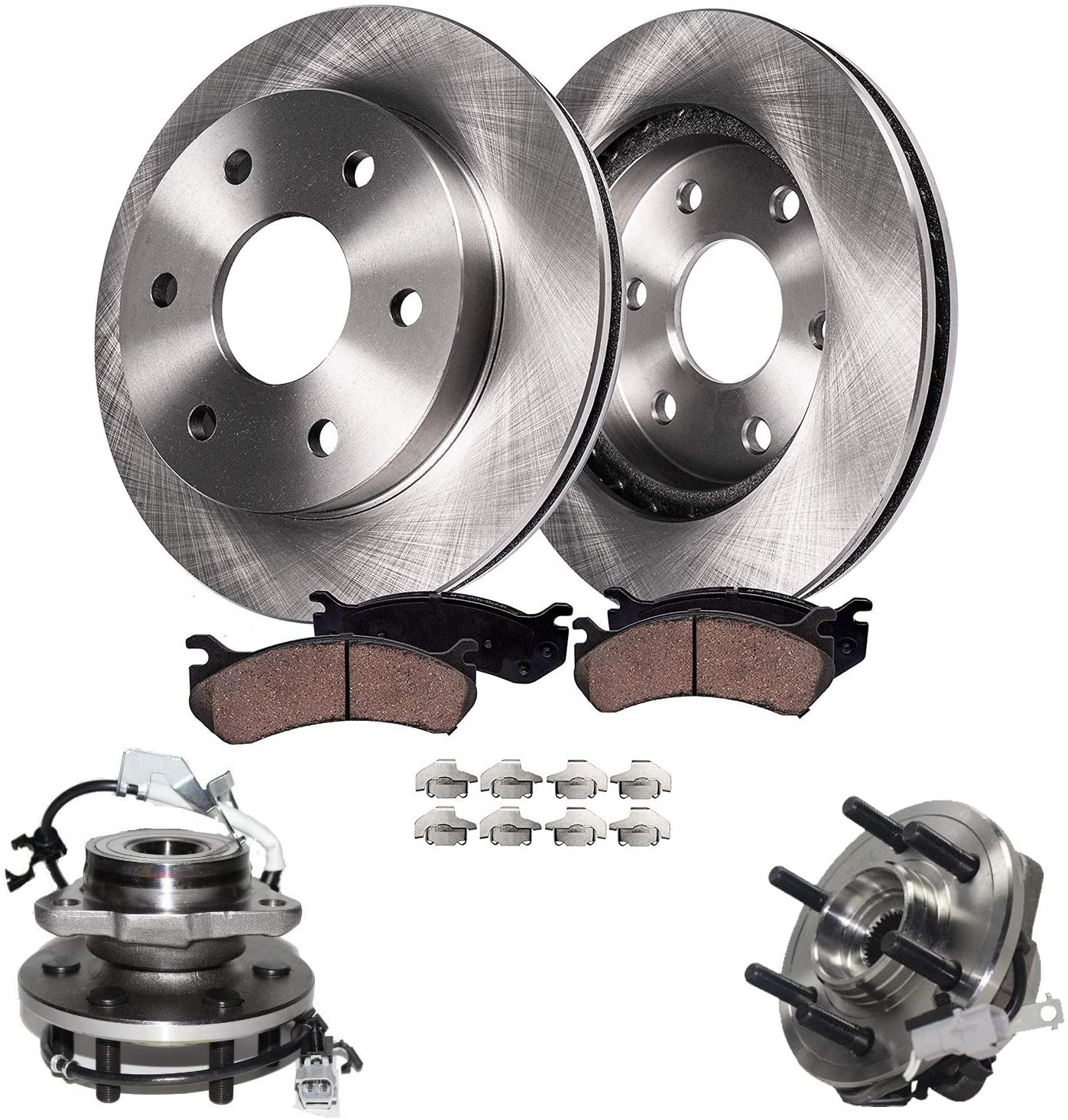 Detroit Axle 4WD Front Wheel Bearing Hubs Brake Kit for 20002002 Dodge Dakota Durango [4