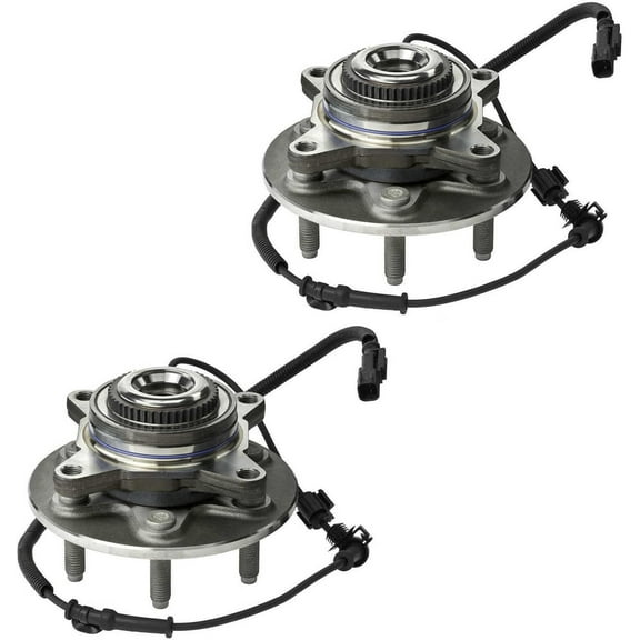 Detroit Axle - 4WD Front Wheel Bearing Hubs for Ford 2011-2014 F-150 [SVT Raptor, with 6 Stud Hub], 2 Wheel Bearing Hubs Assembly 2012 2013 Replacement