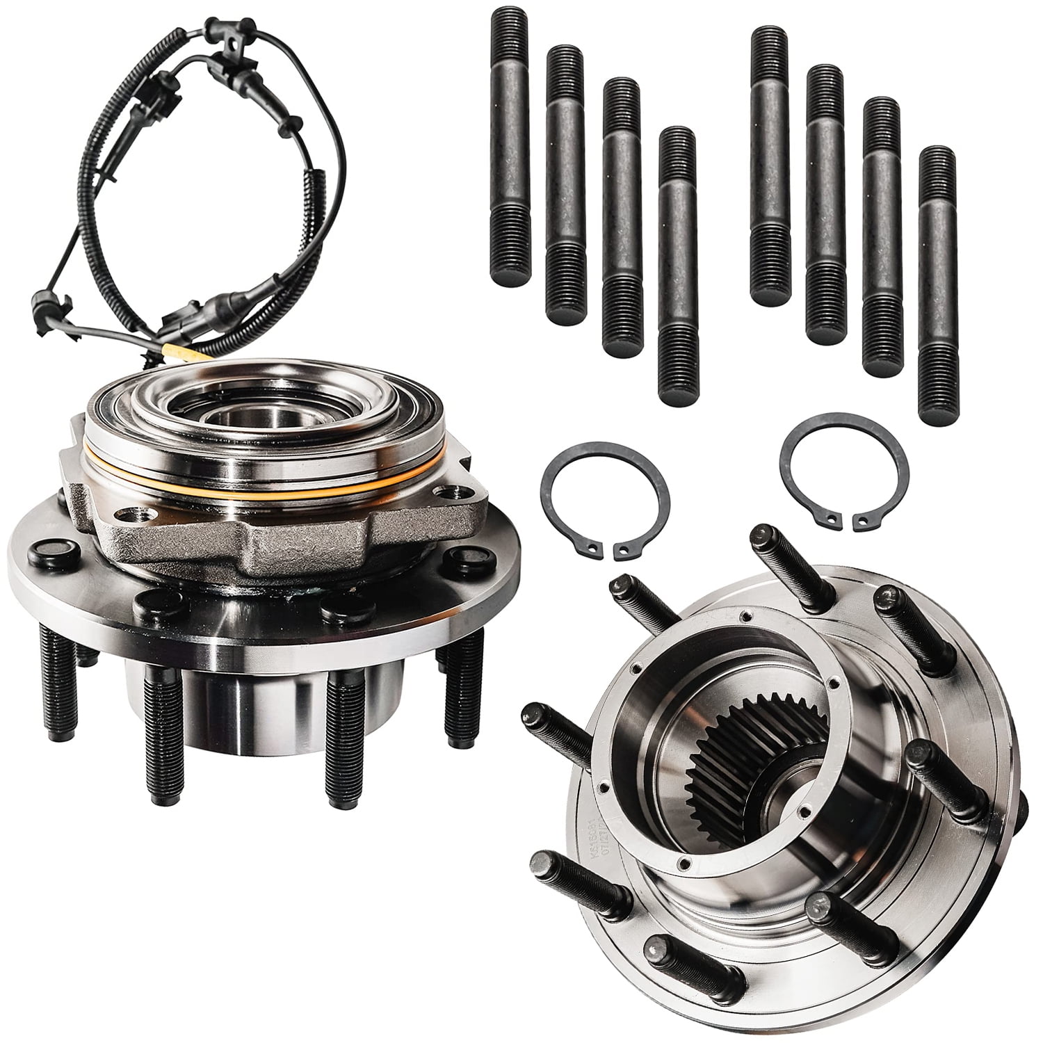 Detroit Axle 4WD Front Wheel Bearing and Hubs for Ford F250 F350