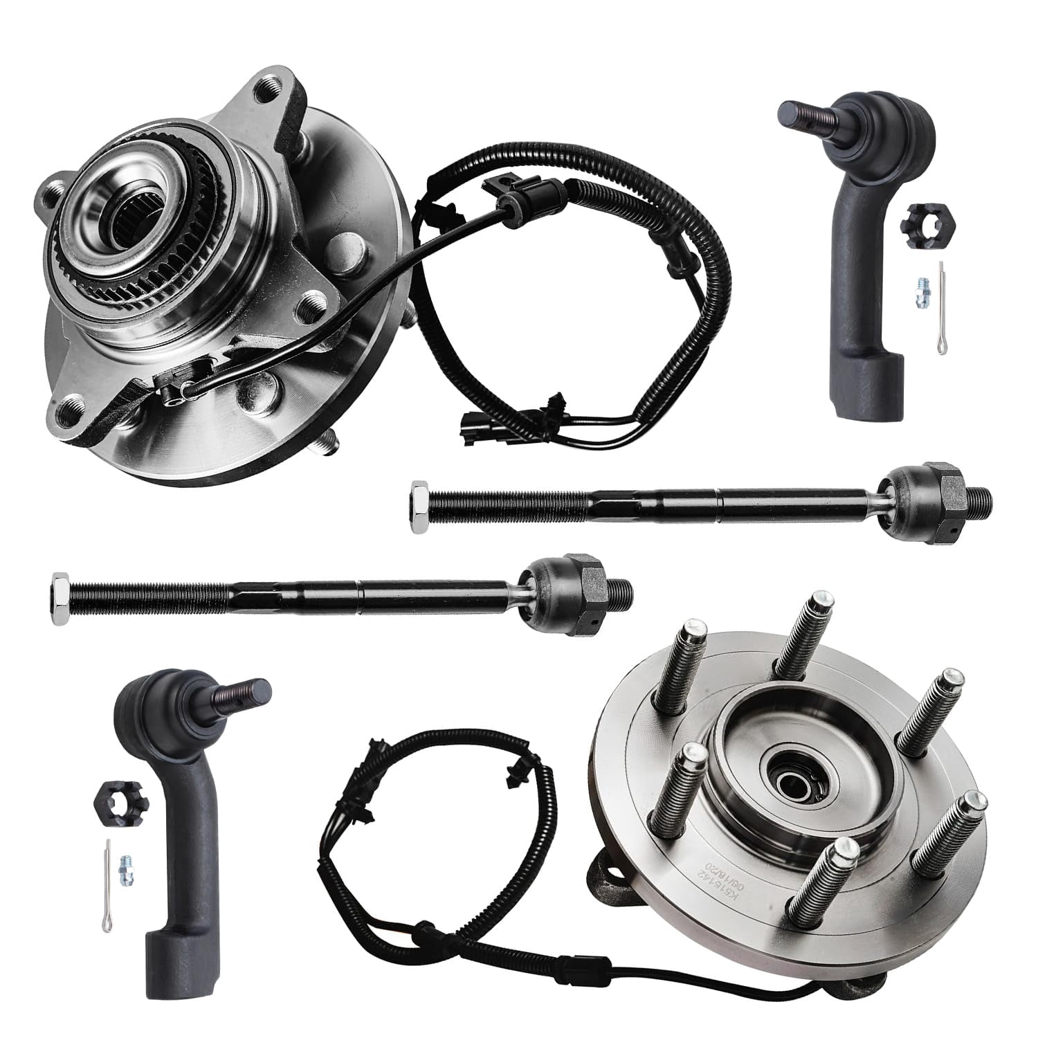 Detroit Axle - 4WD Front Wheel Bearing Hubs Kit for 2011-2014 Ford F ...
