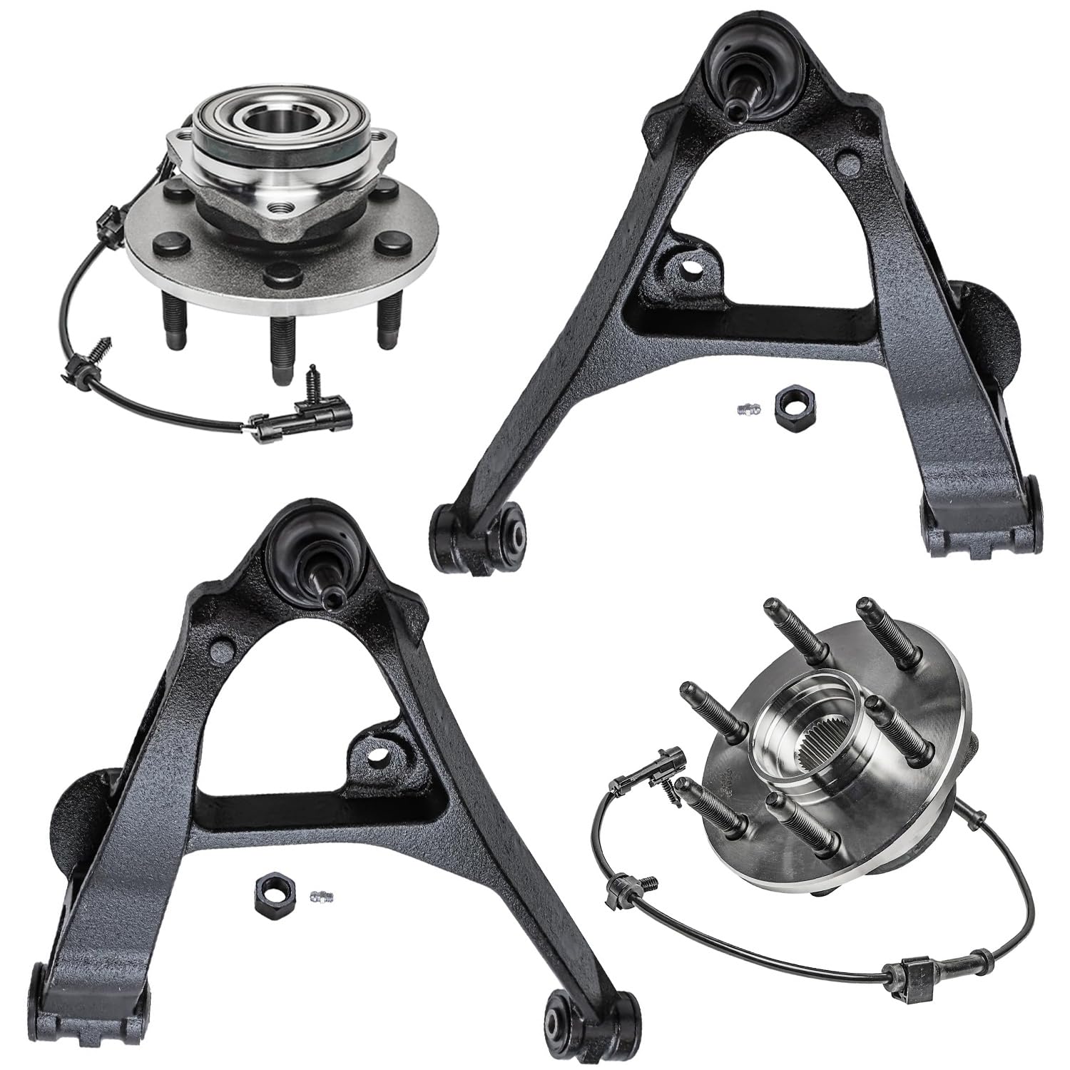 14pc Front Wheel Hub Bearings & Control Arms Kit For Dodge Journey 2009-2018 – Detroit Axle
