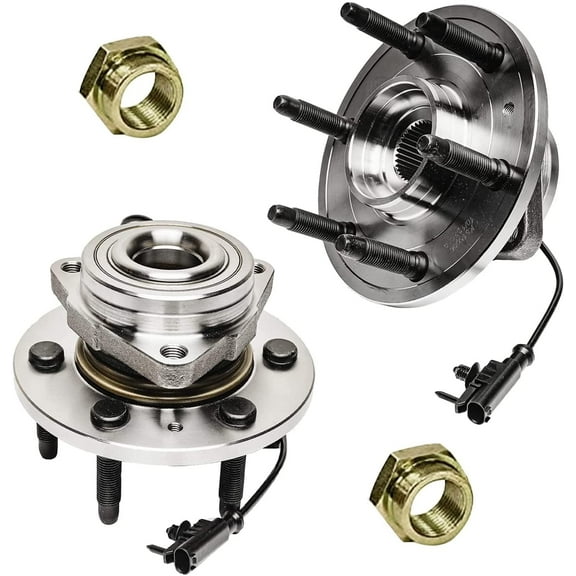 Detroit Axle - 4WD Front Wheel Hub Bearings w/Nuts Replacement for Chevy Suburban Tahoe Silverado GMC Yukon Sierra 1500 Cadillac Escalade Fits select: 2011 ,2013 CHEVROLET SILVERADO K1500 LT