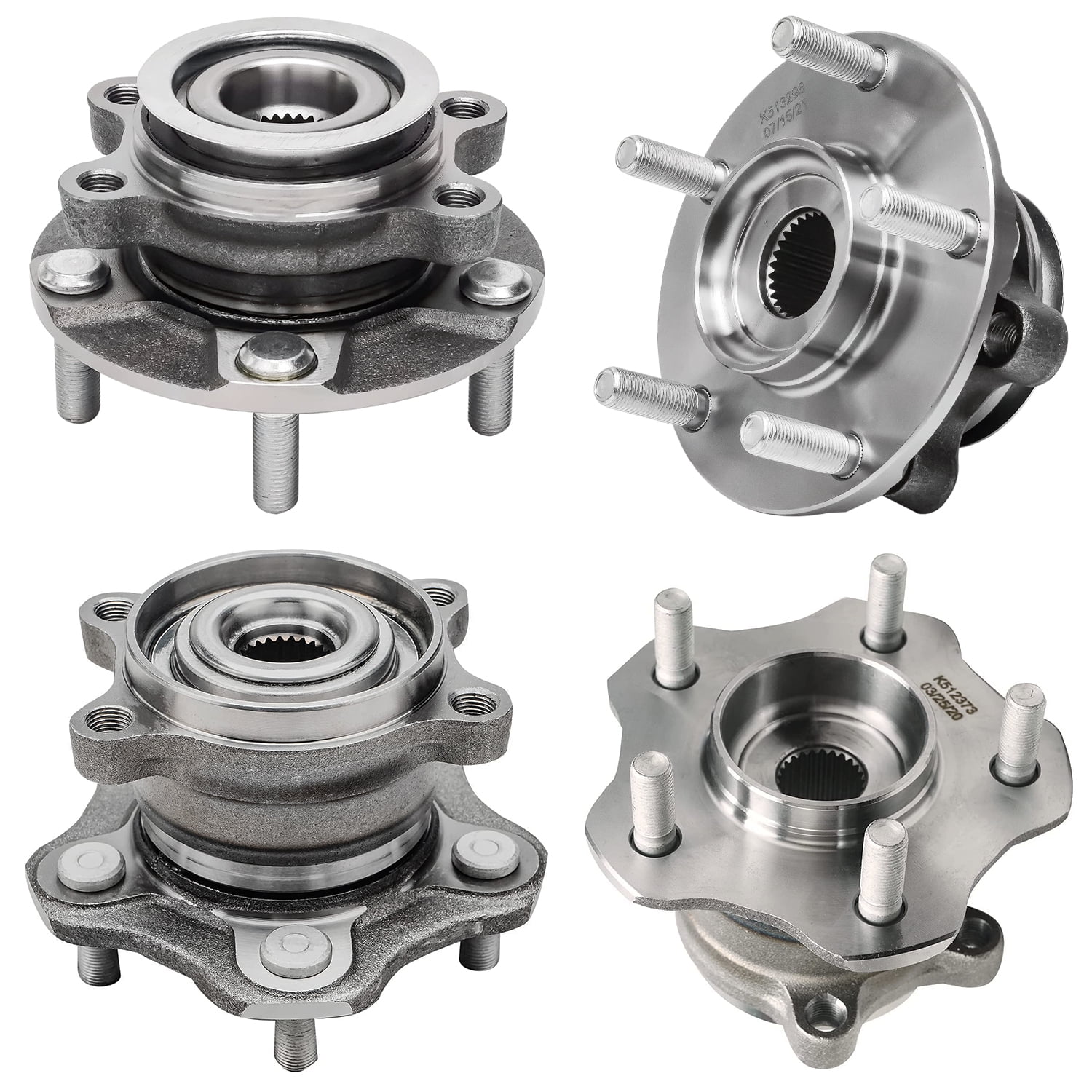 Detroit Axle 4WD Front and Rear Wheel Bearing and Hubs Replacement