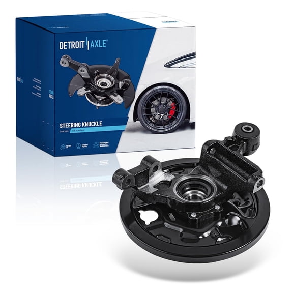Detroit Axle - 4WD Rear Left Steering Knuckle for 01-08 Subaru Forester, 2001 2002 2003 2004 2005 2006 2007 2008 Driver Side Steering Knuckle & Wheel Bearing Hub Assembly Replacement