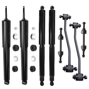 Detroit Axle - 4WD Shock Absorbers Kit for 2010-2016 Ford F-250 F-350 Super Duty 2011 2012 2013 2014 2015 4 Shock Absorbers Assembly 4 Sway Bar Links Front & Rear Replacement