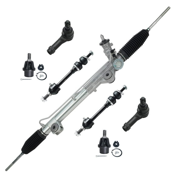 Detroit Axle - 4WD Steering Rack and Pinion Kit for 05-08 Ford F-150 Lincoln Mark LT Rack and Pinion Assembly 2 Lower Ball Joints 2 Outer Tie Rods 2 Sway Bar Links 2006 2007 Replacement