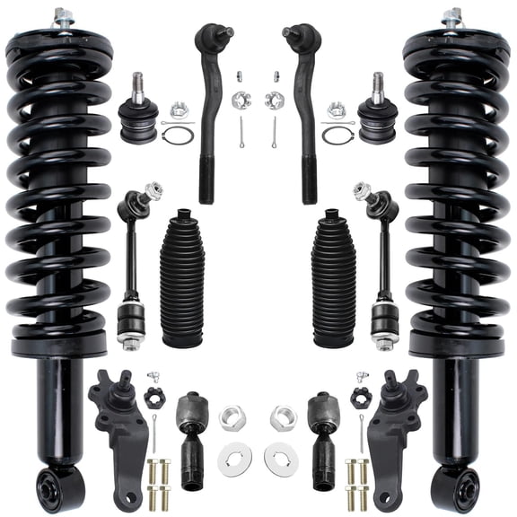 Detroit Axle - 4WD V6 Front Suspension Kit for 1996-2002 Toyota 4Runner 2 Struts w/Coil Spring 4 Upper Lower Ball Joints 2 Sway Bars 4 Inner Outer Tie Rods 2 Boots Replacement Suspension - 14pc