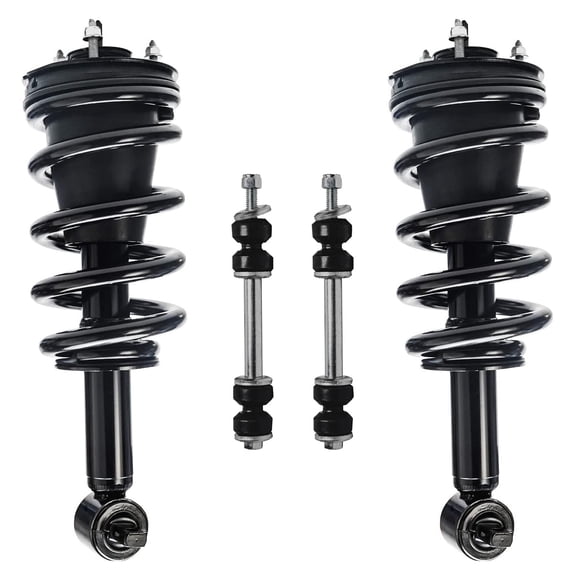 Detroit Axle - 4WD without Magnetic Ride Control Front Struts Sway Bars for 2014-2018 Chevy Silverado 1500 GMC Sierra 1500 2015 2016 2017 Replacement