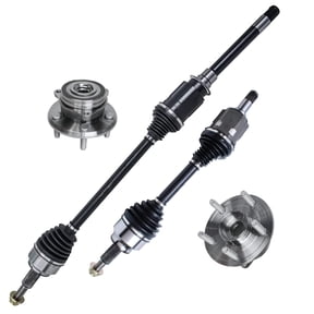 Detroit Axle - 4pc AWD Front CV Axle Shaft Assembly w/Wheel Hub and Bearings Replacement for 2011-2022 Dodge Durango 2011-2021 Jeep Grand Cherokee